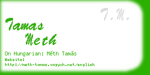 tamas meth business card